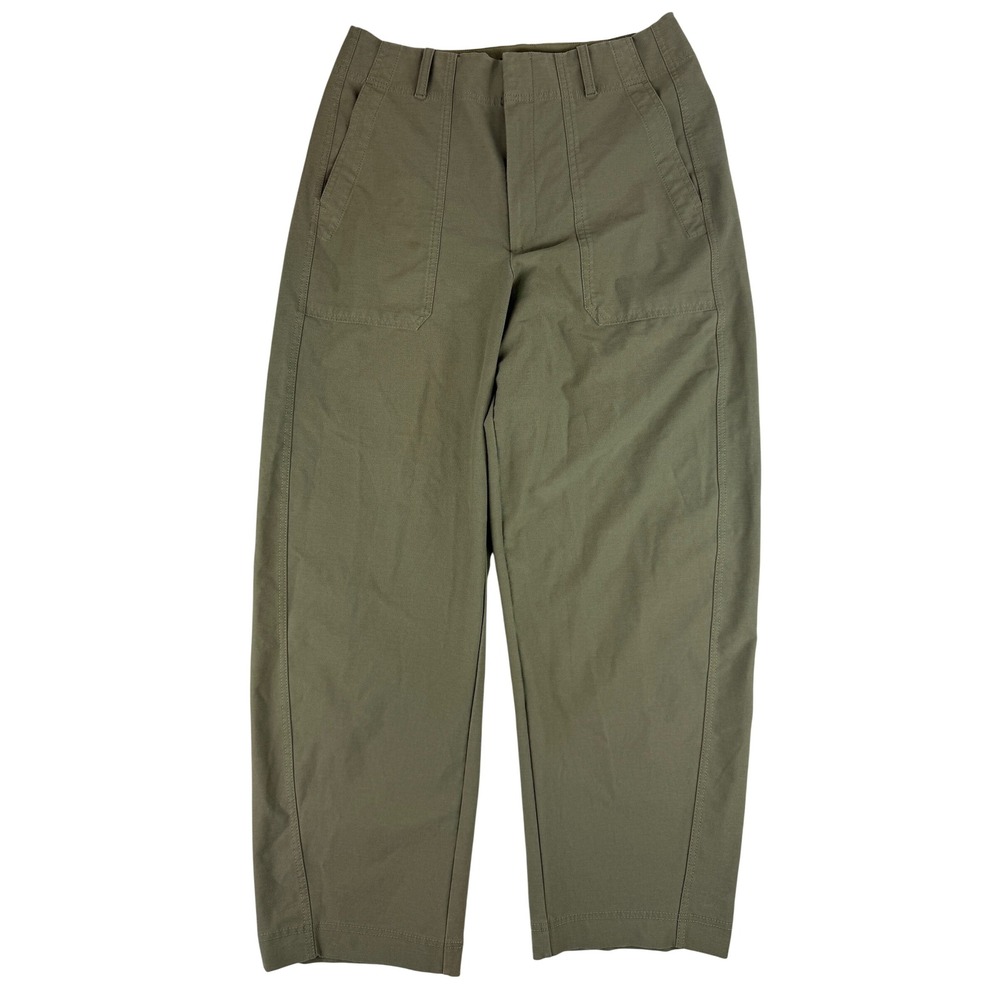 Athleta Skyline High Rise Barrel Leg Pants Womens 12 Olive High Rise 650012
